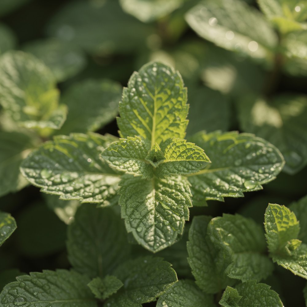 Frische Minzblätter in der Natur Frische Minzblätter in der Natur