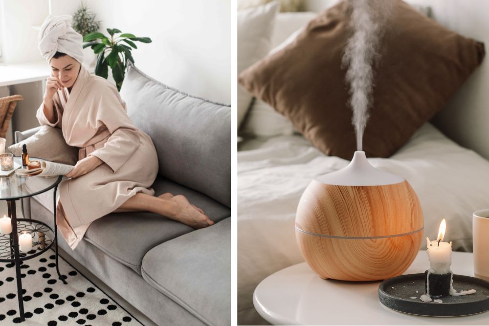Aromatherapie zu Hause mit ätherischen Ölen – Erholung, Diffusor, Kerzen und Entspannung nach dem Essen