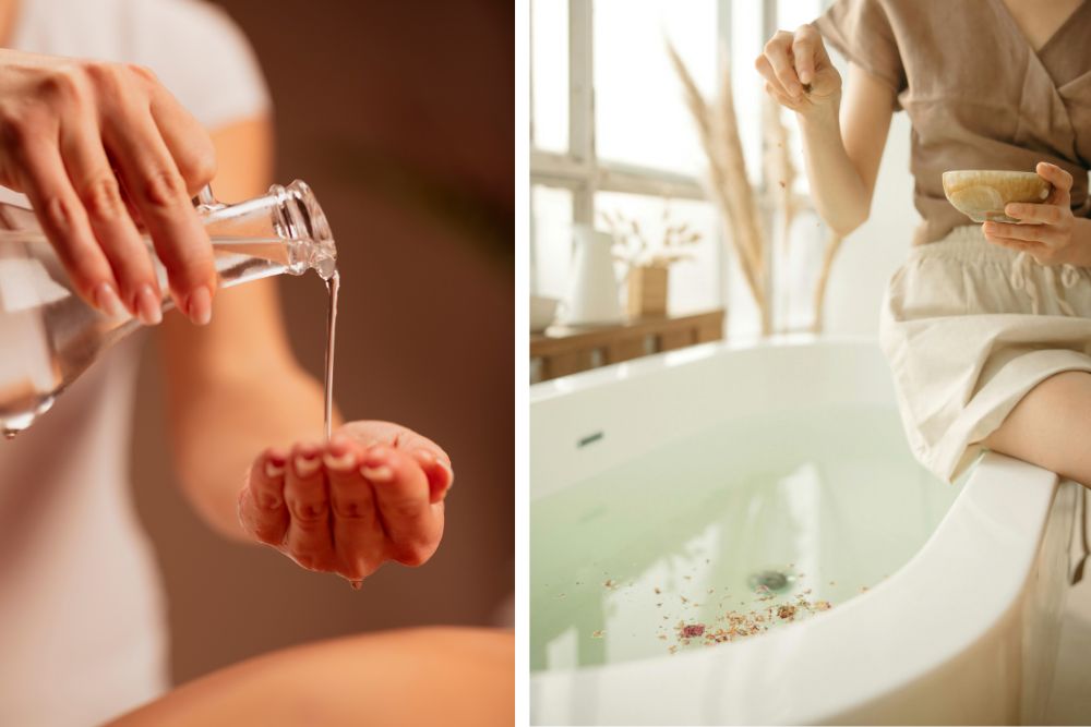 Aroma-Diffusor mit ätherischen Ölen für natürliche Aromatherapie