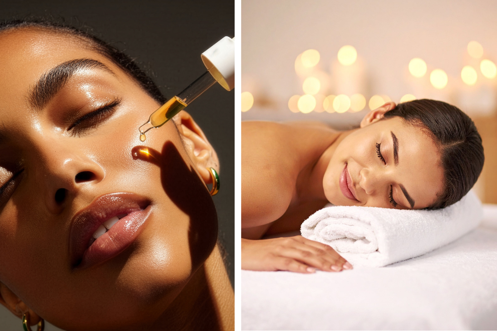 Entspannung bei einer Massage mit natürlichem Öl – sanfte Körperpflege in harmonischer Wellness-Atmosphäre.
