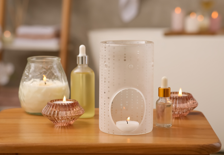 Glas-Duftlampe – glatte Schale für saubere Duftverteilung